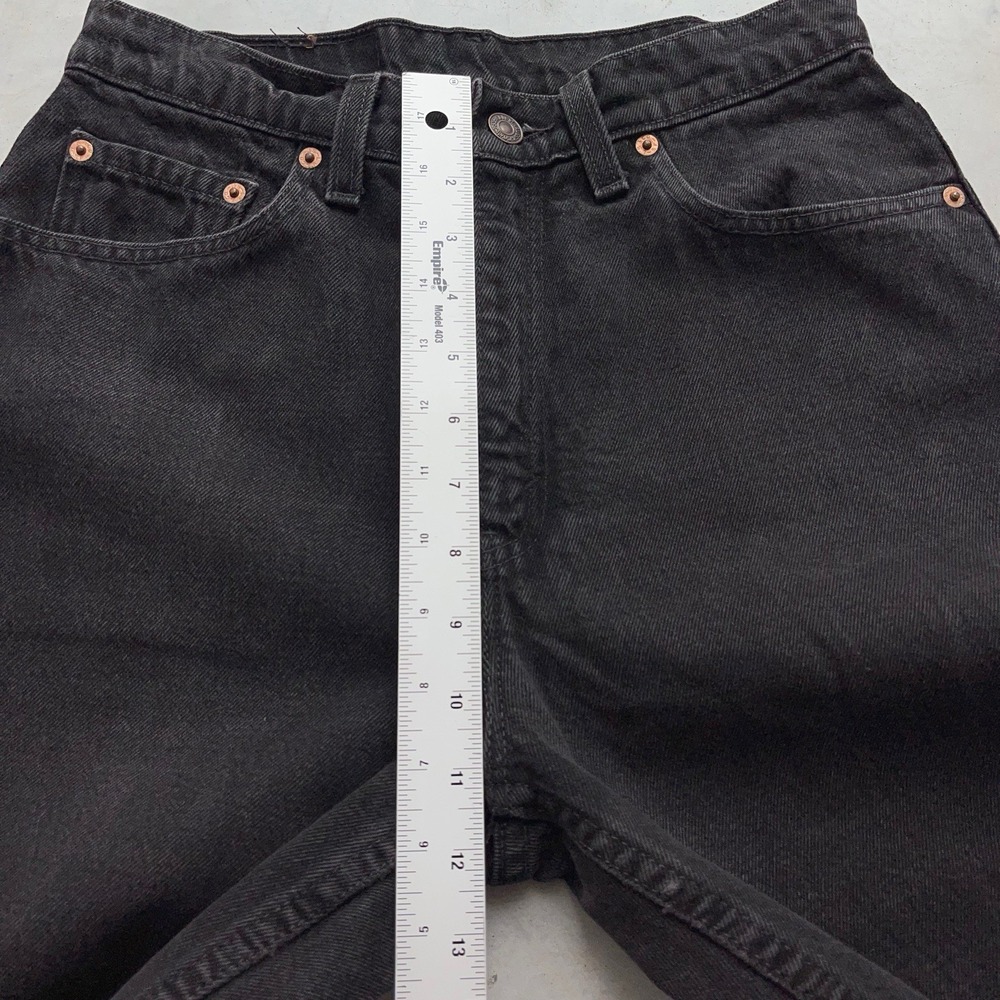 Vintage 90s Levi's 521 Tapered Fit Jeans Womens 10 Dark Brown Denim Size 27x27.5 - Picture 11 of 15